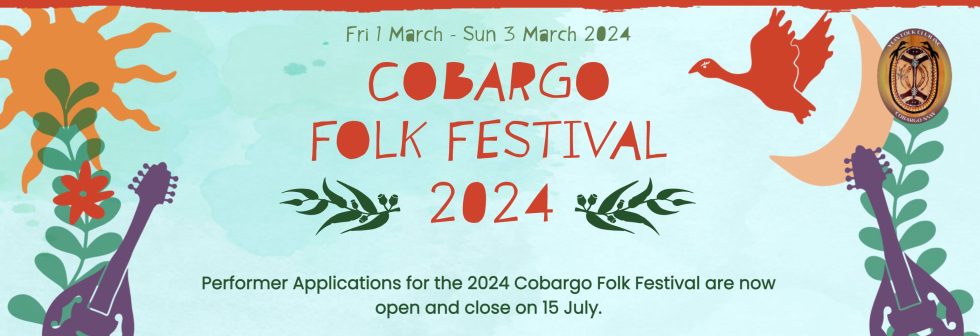 Cobargo Folk Festival 2024 Performer Applications Now Open The Folk   2024 CFF Graphic For FolkFed 980x336 